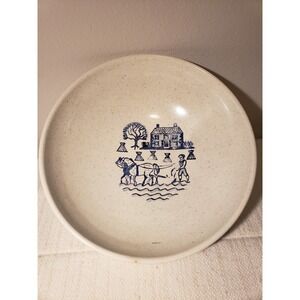 METLOX POPPYTRAIL VERNON PROVINCIAL BLUE 11" LARGE SALAD SERVING  BOWL VINTAGE